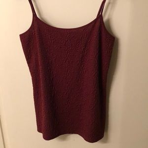 Burgundy tank with Rose pattern texture